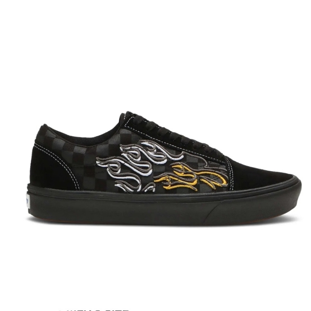 Vans Old Skool Comfy Cush Ignition Womens Size 5.5 Black Suede Shoes
